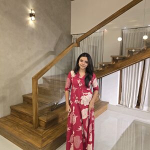 Red Floral Long Dress
